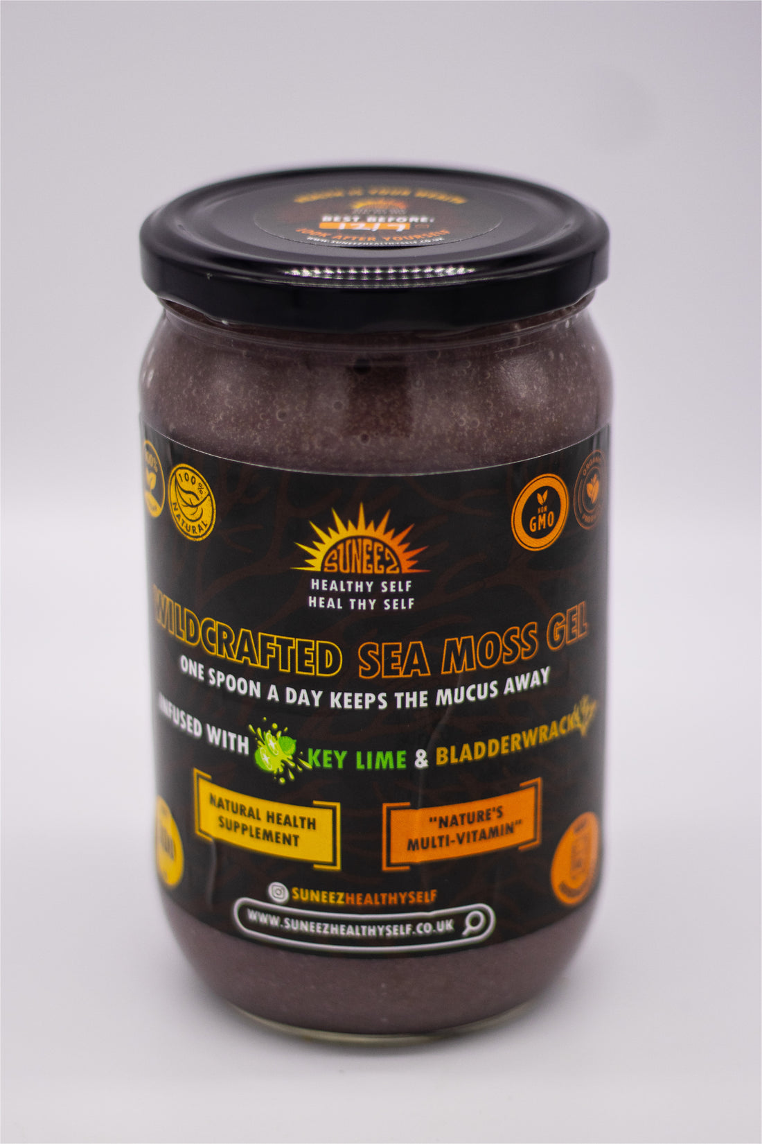 Key Lime & Bladderwrack - Purple Wildcrafted Sea Moss Gel