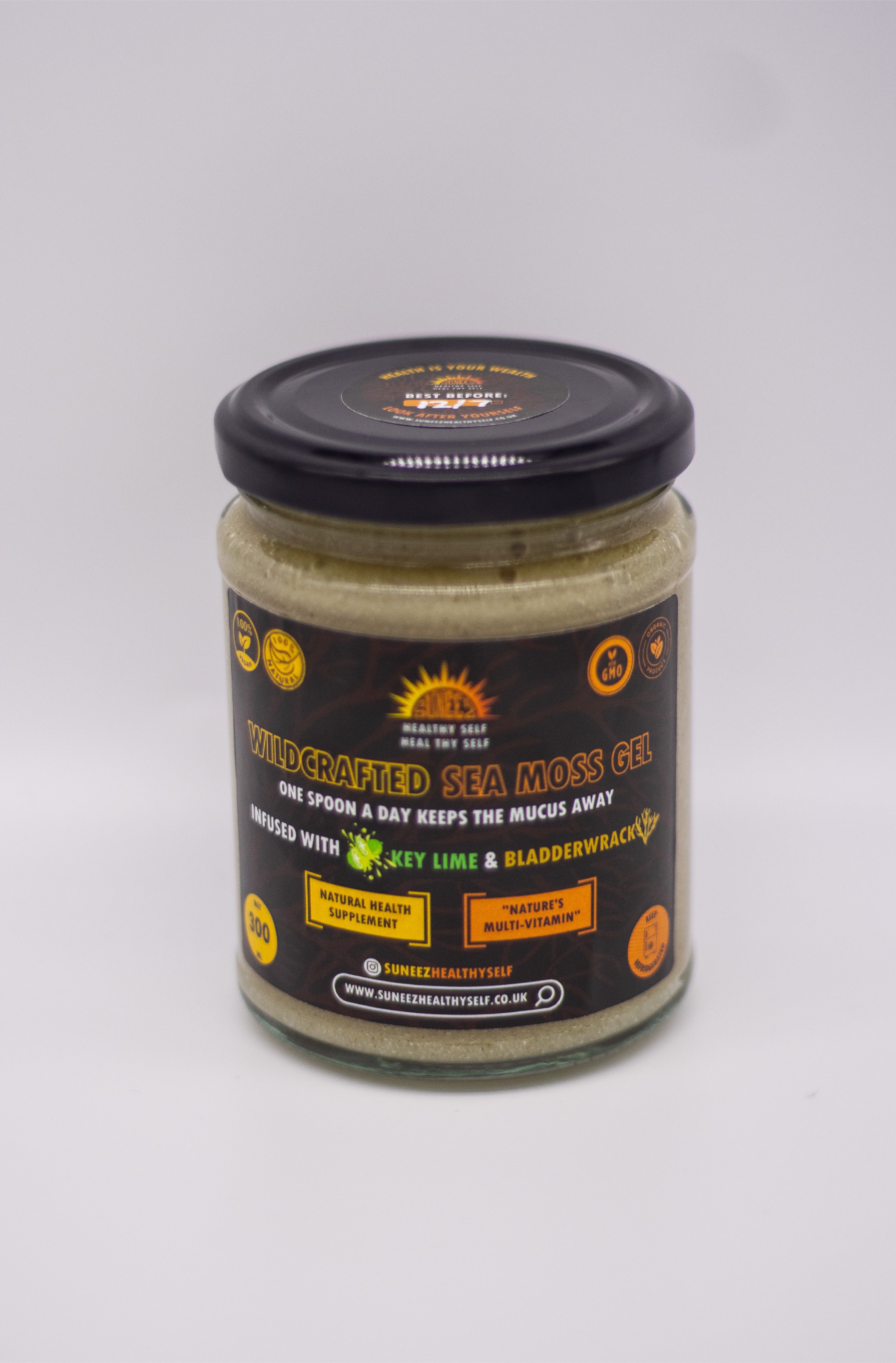 Key Lime & Bladderwrack - Golden Wildcrafted Sea Moss Gel