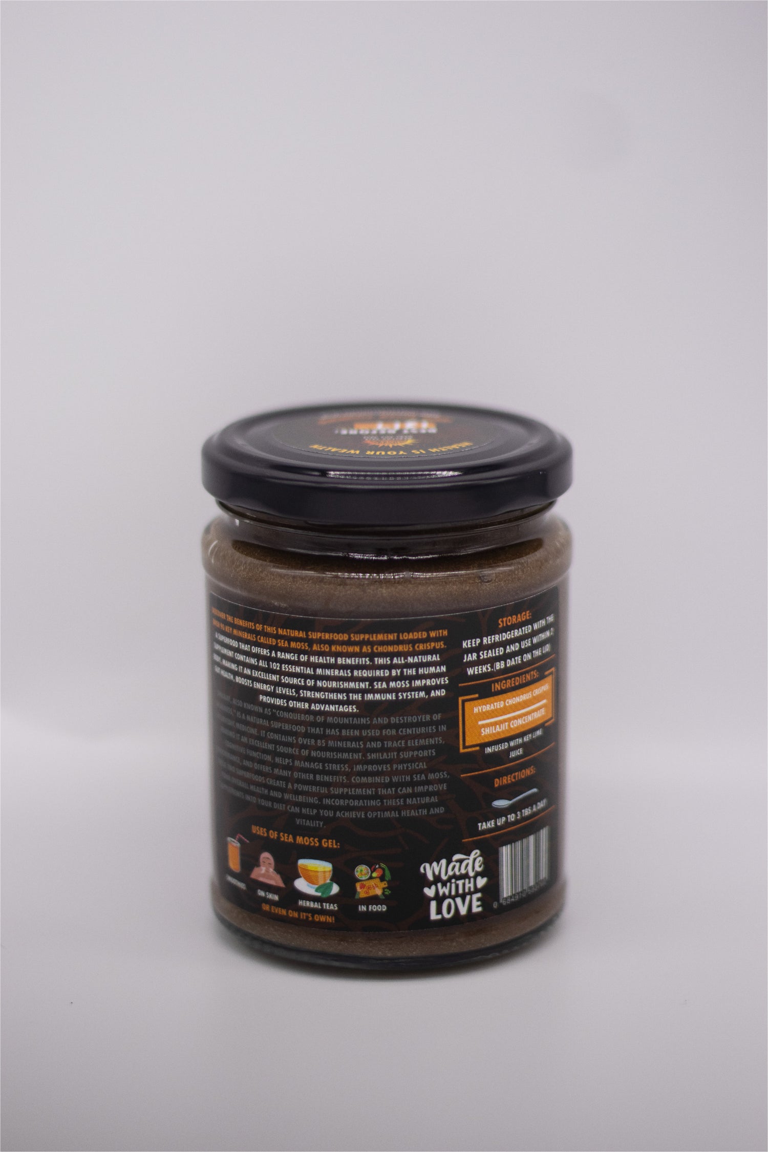 Shilajit &amp; Key Lime - Purple Wildcrafted Sea Moss Gel