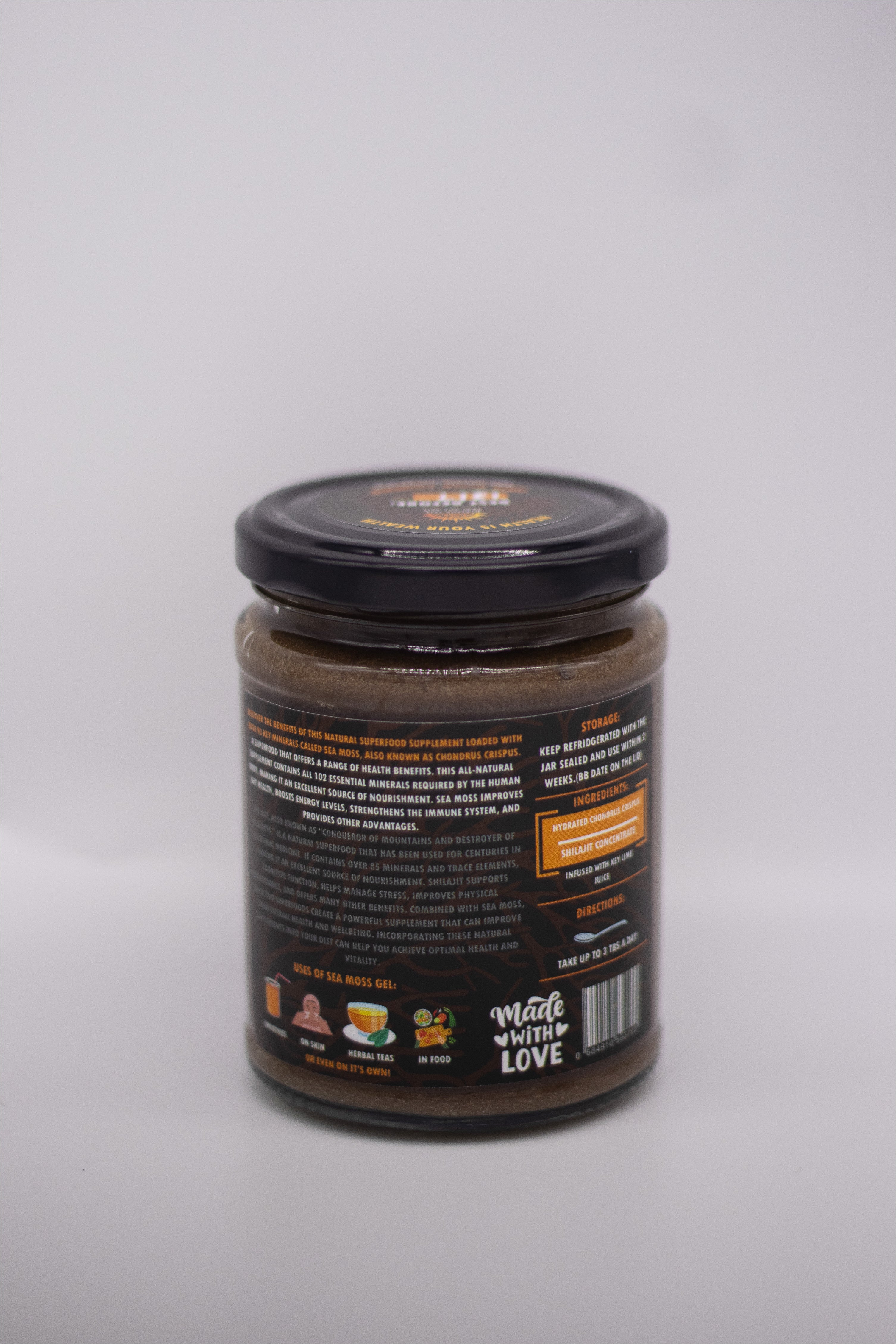 Shilajit &amp; Key Lime - Purple Wildcrafted Sea Moss Gel