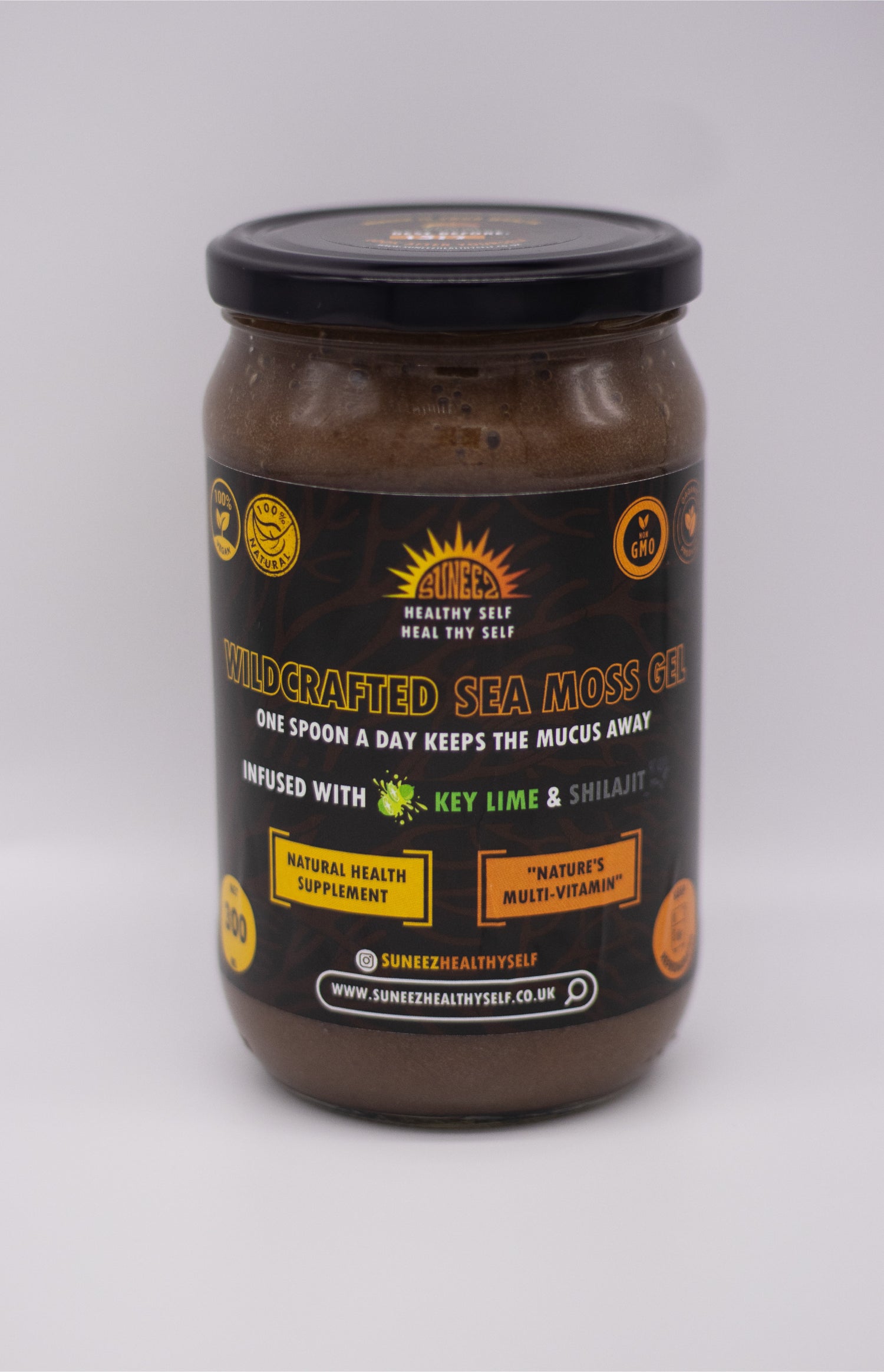 Shilajit &amp; Key Lime - Purple Wildcrafted Sea Moss Gel