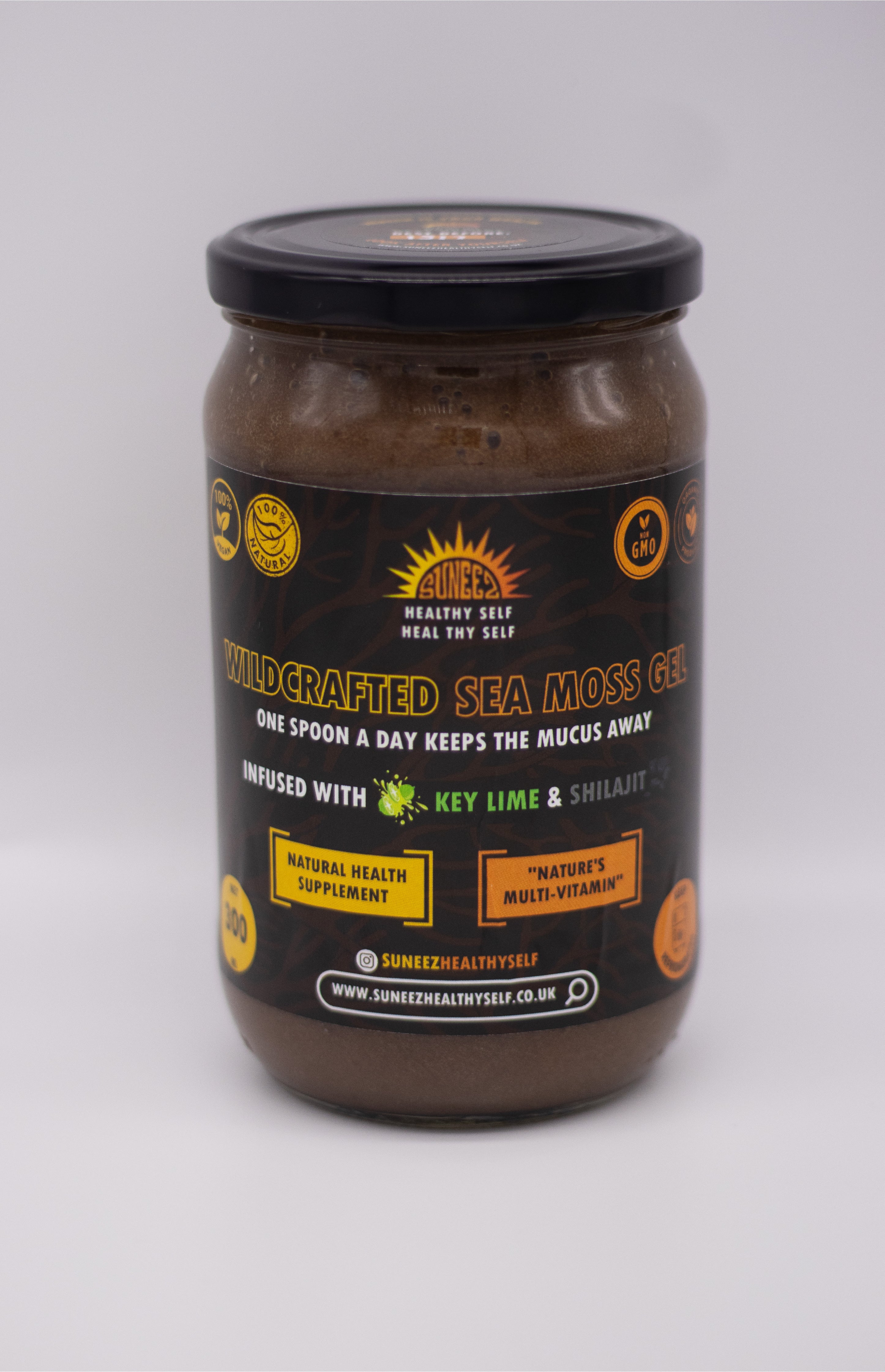 Shilajit &amp; Key Lime - Purple Wildcrafted Sea Moss Gel