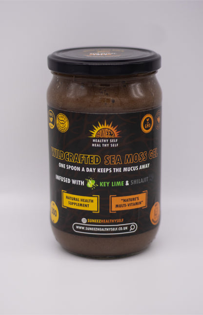 Shilajit &amp; Key Lime - Purple Wildcrafted Sea Moss Gel