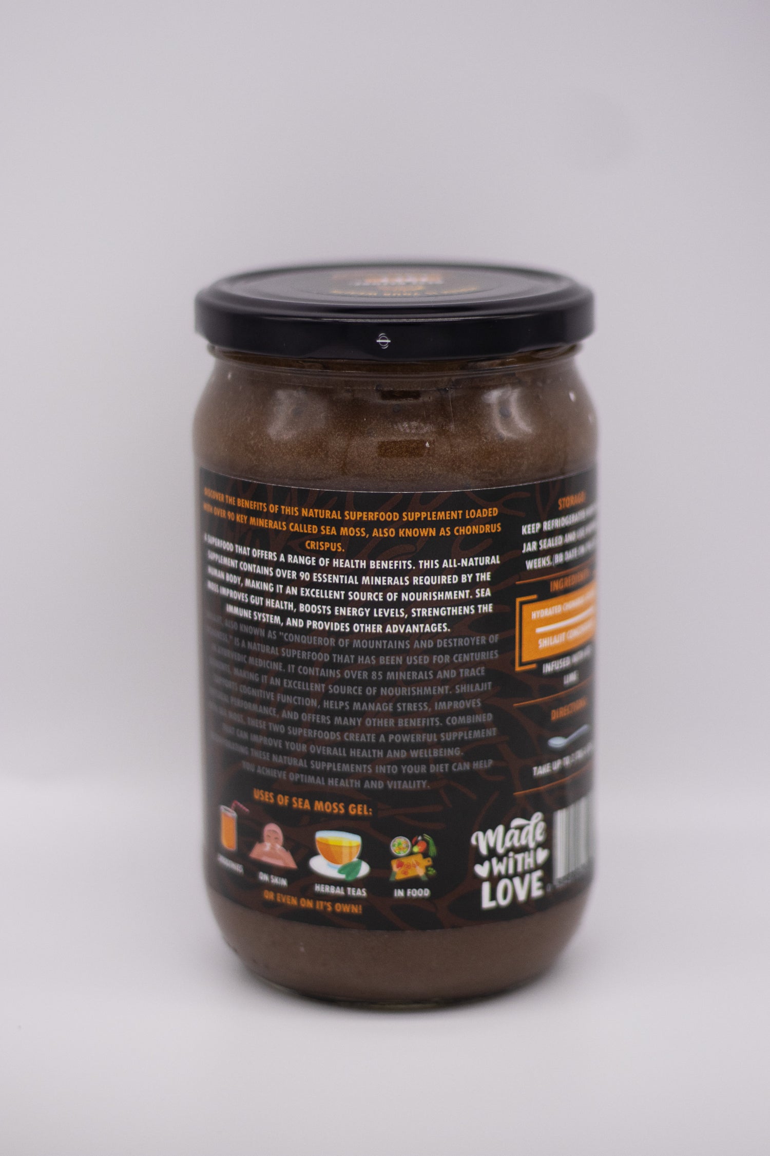 Shilajit &amp; Key Lime - Purple Wildcrafted Sea Moss Gel