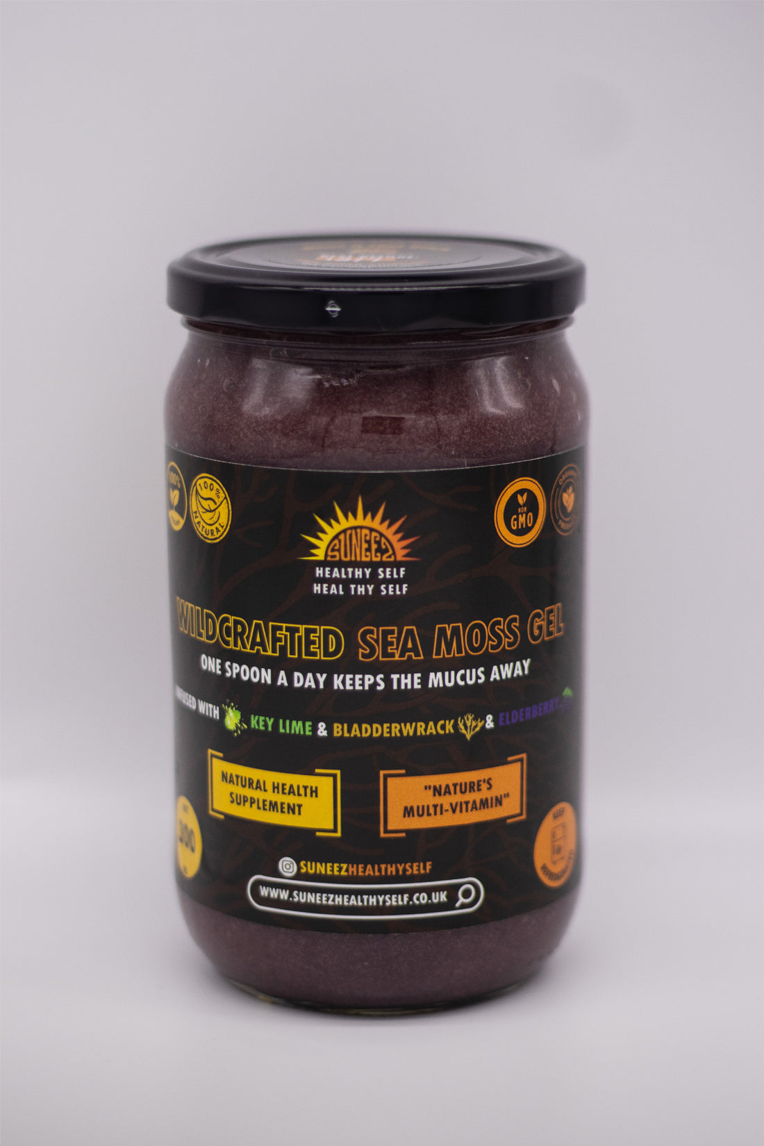 Elderberry & Key Lime - Purple WildCrafted Sea Moss Gel