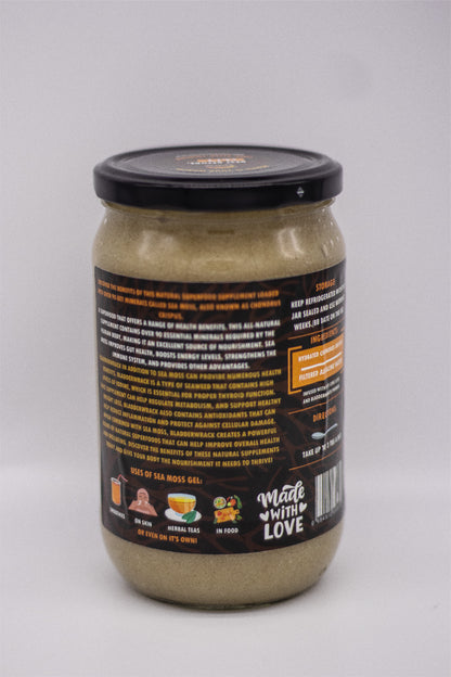 Key Lime &amp; Bladderwrack - Golden Wildcrafted Sea Moss Gel