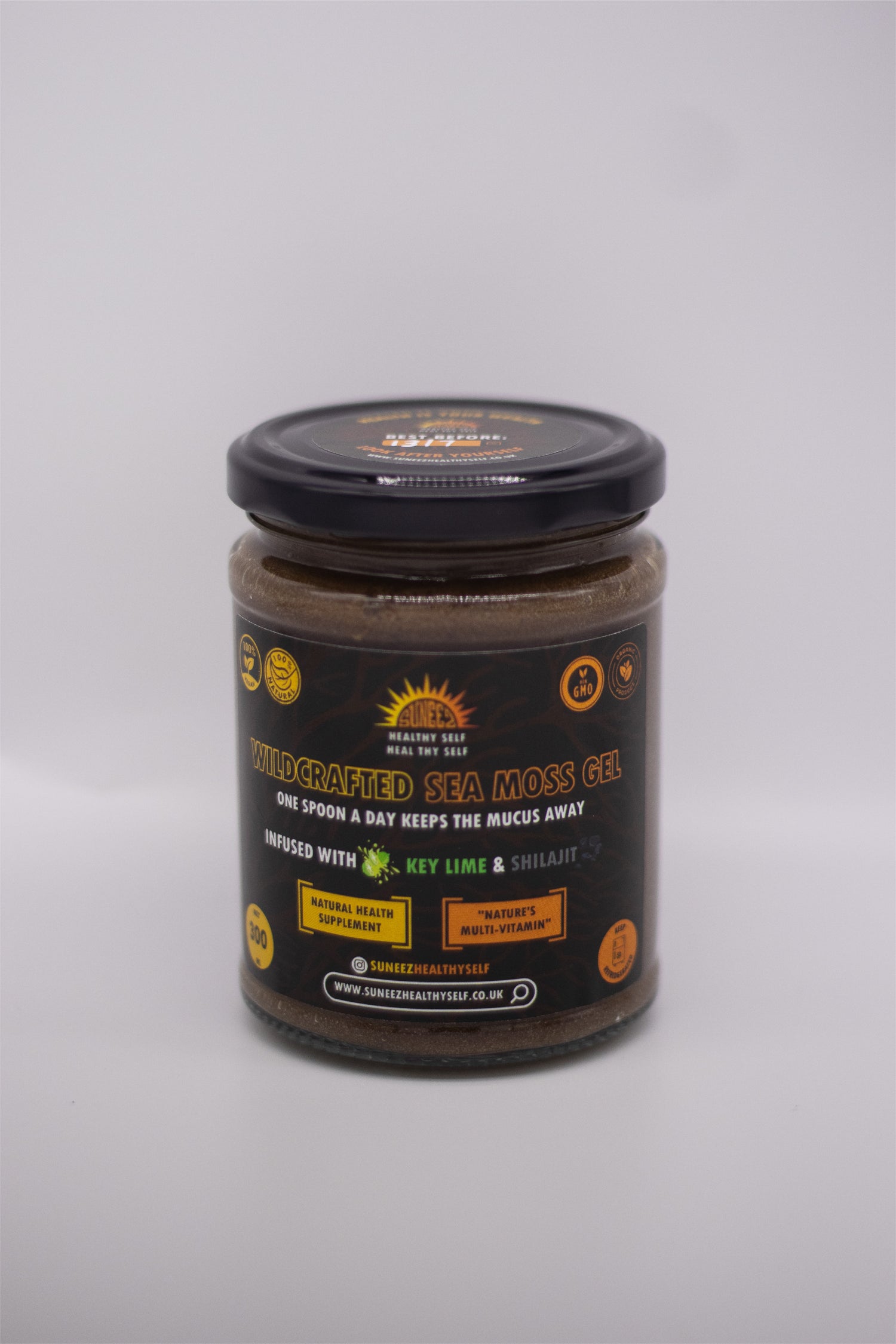 Shilajit &amp; Key Lime - Purple Wildcrafted Sea Moss Gel
