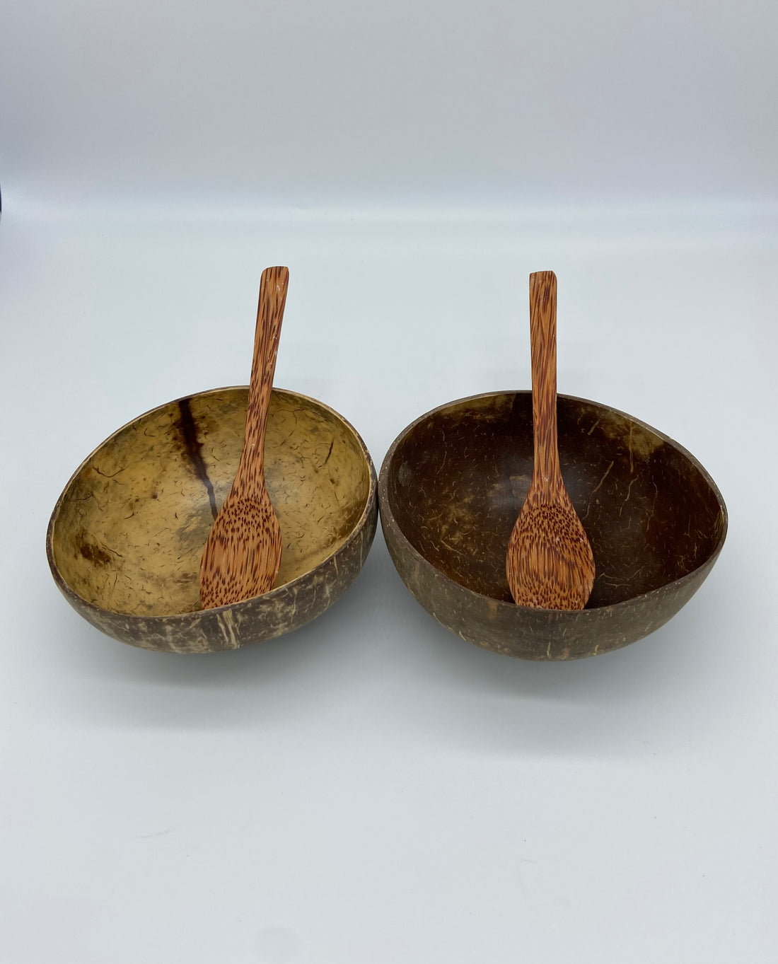 Premium Coconut Bowls + Spoons (Set of 2)